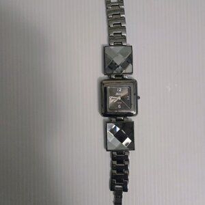 Vintage Women's Geneva Watch 6854 Square Platinum Stainless‎ Back